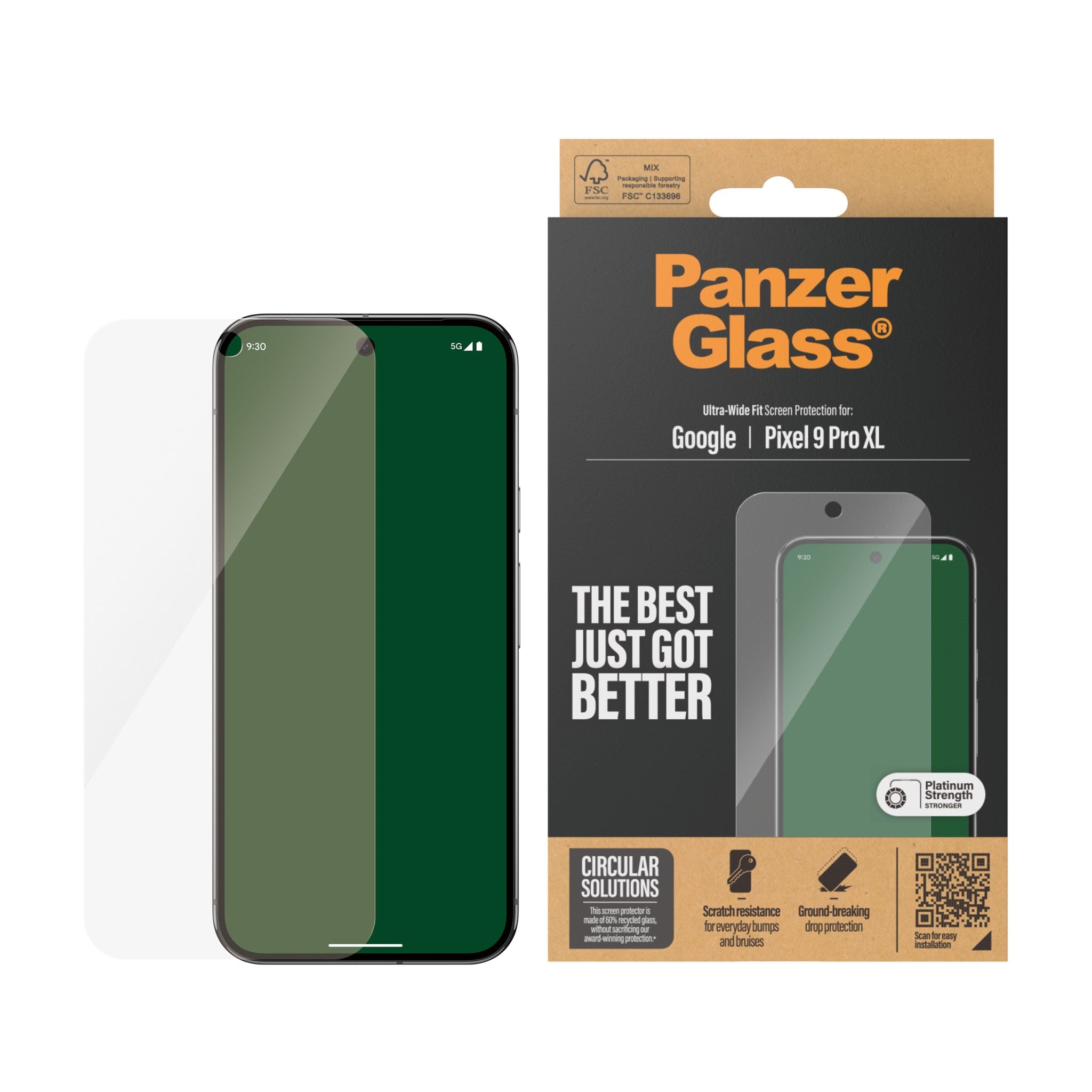 PanzerGlass® Displayschutz Google Pixel 9 Pro XL | Ultra-Wide Fit
